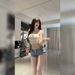 Women's Low Rise Denim Shorts American Style Hot Girl Fashionable Simple Rolled up Casual Tight Hot Pants Versatile Comfortable_ecoleips.com