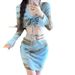 Aria Basics New Holiday Bikini Four-piece Set With Long-sleeve Cover-up, Sun Protection, Slimming Effect, Sexy Ins-style Swimwear,_ecoleips.com