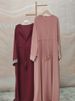 Ramadan Muslim Woman Dress Front Zipper Hidden Belt Dubai Abaya Sleeves With Silver Edge Design Moroccan Caftan Royal Women Red_ecoleips.com
