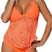 Plus Size Sexy Women's Swimsuit With Mesh Paneling Conceal Unwanted Curves Two Piece Bikini Swimwear_ecoleips.com