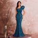 Elegant Sophisticated Evening Gown High Fashion Sequined One-Shoulder Graduation Ball Mermaid Dress for European American Parties_ecoleips.com