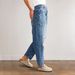 Women's Clothing Vintage Distressed Straight Leg Jeans For Women - Relaxed Fit, Washed Denim, Mid Rise, Wide Leg (Blue, S-XXL) Fit Washed Denim_ecoleips.com