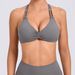 Women’s Clothing double adjustment buckle halter neck beautiful back yoga vest female tight sports top quick drying fitness bra_ecoleips.com