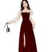 Bride's Toast 2025 New Style Wedding Reception Elegant Red Evening Gown High-end Light Luxury Sophisticated Engagement_ecoleips.com