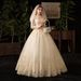 Elegant Long Sleeve Lace Wedding Dress With Princess Sleeves, A-Line Silhouette, And Corset Back – Plus Size Available_ecoleips.com