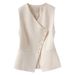 K High End Pony Clip Short Style New Top With Slim Fit, Waist Cinching And Slimming Effect, Wearing Vest Vest And Vest_ecoleips.com