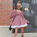 2026 European And American Women's Spring New Printed Dress, Fashionable Puff Sleeves, Square Neck, Slimming A-line_ecoleips.com
