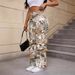 2025 Autumn New Cross-Border Printed Fashion Workwear Casual Loose Straight Mid-Waist High-Quality Women's Denim Pants_ecoleips.com