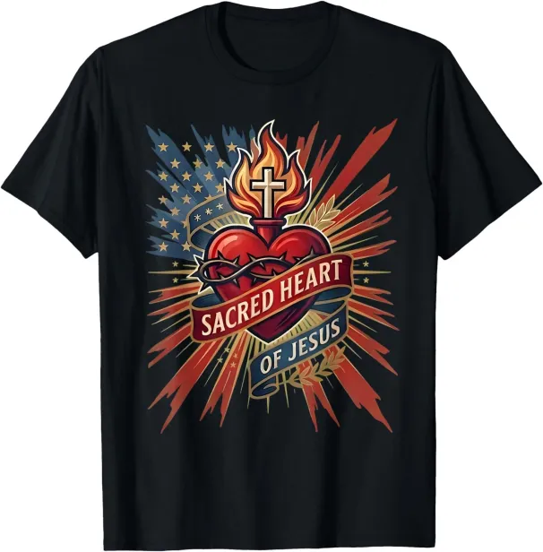 Women's T-Shirts Dedication To The Sacred Heart Of Jesus T-Shirt_ecoleips.com
