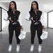 Women's Patchwork Short Jacket Baseball Uniform Set Single Breasted Autumn Winter European American Style Sports Two Piece_ecoleips.com