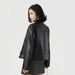 Women's Clothing Jacket Short Suit Collar Leather Jacket Faux Leather Jacket Slim Fit Short Biker Blazer With Notch Lapel For Casual & Office Wear_ecoleips.com