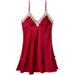 New Silk Nightgown Women's Ice Silk Cool Pajamas Small Bow Suspenders Sexy Loungewear_ecoleips.com
