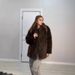 Luxury Faux Fur Coat For Women - Winter Warm Thick Long Sleeve Fashion Outerwear With Belted Design, Notch Collar, Coffee & Beige_ecoleips.com