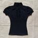 New Foreign Trade European And American Gothic Pure Desire Style Lace Hollow-out Black Stand-up Collar Short-sleeve_ecoleips.com
