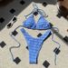 Women's sweet sexy drawstring split swimsuit bikini bikini _ecoleips.com