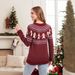 Women's Clothing Christmas Sweater Winter Knit Top With Polka Dot Snowflake Embroidery Elegant Crewneck Long Sleeve Pullover Casual Office Wear_ecoleips.com