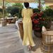 Women's Clothing V Neck Short Sleeved Maxi Skirt Suit Summer New Ruffled Skirt Suit_ecoleips.com