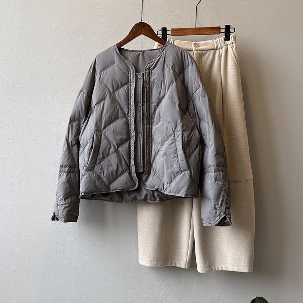 girl Girl Yanshuang New National Standard 90 White Duck Down Jacket For Women Winter Retro Warm Long Sleeve Loose Coat 82653_ecoleips.com