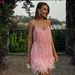 Fashionable Women's Multi Color Sequin Tassel Dress Sexy V Neck Strappy Feather Patchwork for Birthday Party 2026 Style_ecoleips.com