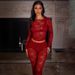 European-Style Leather & Lace Suit Set – Slim-Fit Cropped Jacket With High-Waist Trousers, Sexy Mesh Detailing (Black/Red, S-XL)_ecoleips.com