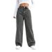 High Waisted plus Size Women's Jeans Light Color Loose Wide Leg Straight Leg Pants Casual Trousers for plus Size Women_ecoleips.com