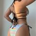 European And American Style Sexy Hot Stamped Five Star Drawstring Strap Two Piece Swimsuit Bikini for Women Cross Border E Commerce 2025 New_ecoleips.com