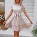 Cross-border Resort Polka Dot 2025 Summer European And American Style Ruffled Short-sleeve Tie-waist A-line Dress For_ecoleips.com