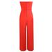 Women's sexy slim fit slit trousers suit women's tube top hip bandage red jumpsuit_ecoleips.com