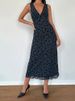 Tossy Summer Printed Deep V Long Dress Women's Fashion Floral Contrast Color Sleeveless Waist Slim New Evening Dress Long Dress_ecoleips.com