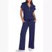 Summer Casual Sports Suit For Women Zipper Short Sleeve Sweatshirt And Wide Leg Pants Two Piece Set_ecoleips.com