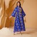 SW67 Women's Puff Sleeve Dress Evening Gown Flower Print Muslim Fashion Collection_ecoleips.com