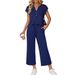 Summer Women's Two Piece Set Round Neck Short Sleeve Cropped Pants Casual Fashionable_ecoleips.com