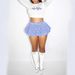 Women's Fashion Casual Mini Plaid Puff Skirt Two-Piece Set_ecoleips.com