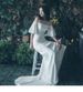 Light 2026 New Simple Off-Shoulder Mori Style Bride Wedding Mermaid French Hepburn Travel Shoot Outdoor Dress_ecoleips.com