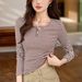 2025 #Selection Of Quality # Pure Cotton T-Shirt Women's Striped Long Sleeve Top 2025 Autumn/Winter New High End Western_ecoleips.com