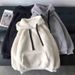 Women’s Clothing lamb wool sweater women autumn and winter ins waitmore hooded plus velvet thick loose coat_ecoleips.com