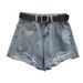 High-Waisted Slimming Ripped Denim Shorts for Women Korean Style Loose Fitting Wide Leg A-Line Hot Pants Perfect for Summer 2020_ecoleips.com