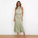 2024 Spring/Summer Hot-Selling New High-End Satin Sleeveless Dress European And American Fashion Elegant Socialite Light_ecoleips.com