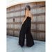 Women's Clothing Sexy V-neck halter loose jumpsuit home casual holiday style jumpsuit woman_ecoleips.com