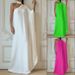 Women's Clothing Fashion Halter Neck One Shoulder Long Dress_ecoleips.com
