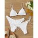 Women's Clothing New Multi Color Bikini Solid Color Split Swimsuit Three Piece Suit Fashion Bikini Swimsuit For Women_ecoleips.com