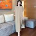 plus Size Cotton Sleep Dress Women Summer Short Sleeve Thin Elastic Loose Long Dress Comfortable Plus Size Clothes For Heavy ..._ecoleips.com