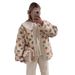 Floral Fleece Cotton Coat for Women Sweet Fresh Warm Comfortable New Autumn Winter 2025 Style Cross Border European American_ecoleips.com