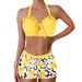 Women's Sexy Bikini Swimsuit Set - High Waist Bottom & Push-Up Top - Quick Dry Fabric For Swimming & Beach Vacation_ecoleips.com