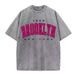 Women's Heavyweight Distressed T-Shirt 220g Pure Cotton Short Sleeve Batik Washed Anime Style Loose Oversized Top_ecoleips.com
