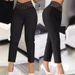 Women's Clothing women's webbing hollow belt temperament commuting high waist casual solid color pencil nine point pants_ecoleips.com