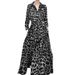 Elegant Polka Dot Long Sleeve Dress – Flowy Fall Dress With Polo Collar For Women (White/Yellow/Black Dots & Leopard Prints, Sizes S-5xl)_ecoleips.com