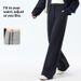 Air Layer Straight Wide-Leg Pants For Women, Autumn And Winter New Simple Fashion Drawstring Versatile Casual Sports_ecoleips.com