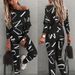 Autumn New Women's Letter Print Sleeve Long Pants Casual Set - 5027_ecoleips.com