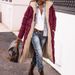 Women's Reversible Hooded Long Coat With Polyester Cotton Fill, Oversized Fit, Multiple Pockets - Army Green, Black, Navy, Taupe, Burgundy (S-XXXL_ecoleips.com